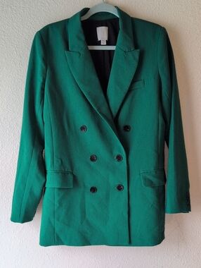 Joie Forest Green Double-Breasted Blazer